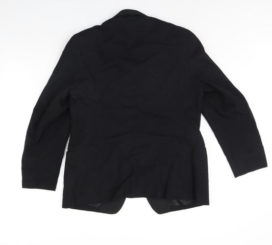 Preworn Mens Black   Jacket Blazer Size 40  - Shoulder Pads