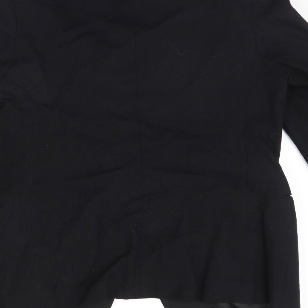 Preworn Mens Black   Jacket Blazer Size 40  - Shoulder Pads