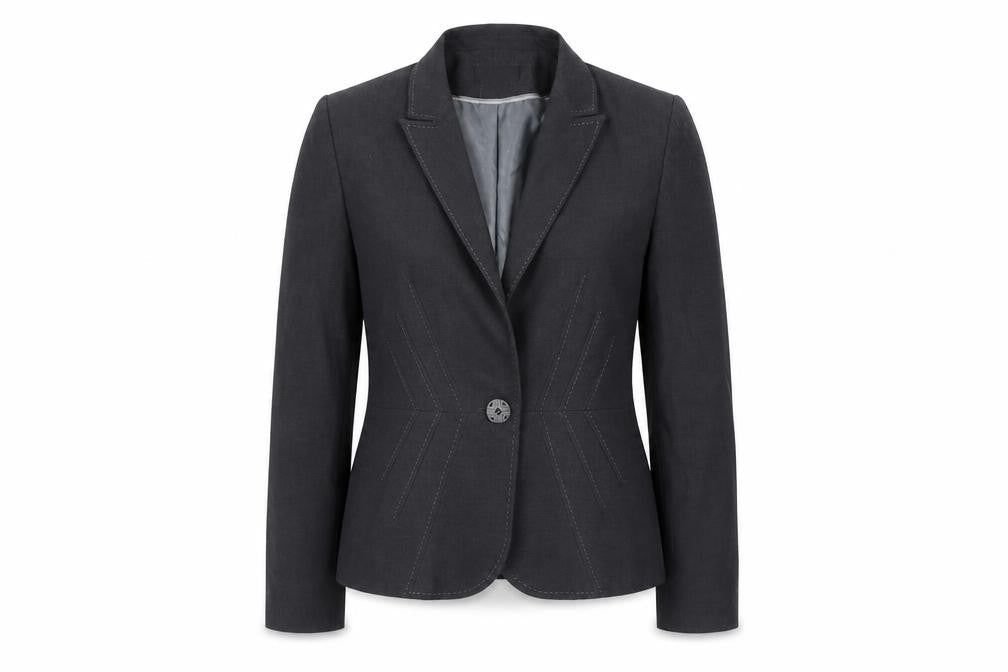 Marks & Spencer Womens Grey   Jacket Blazer Size 12  - Shoulder Pads
