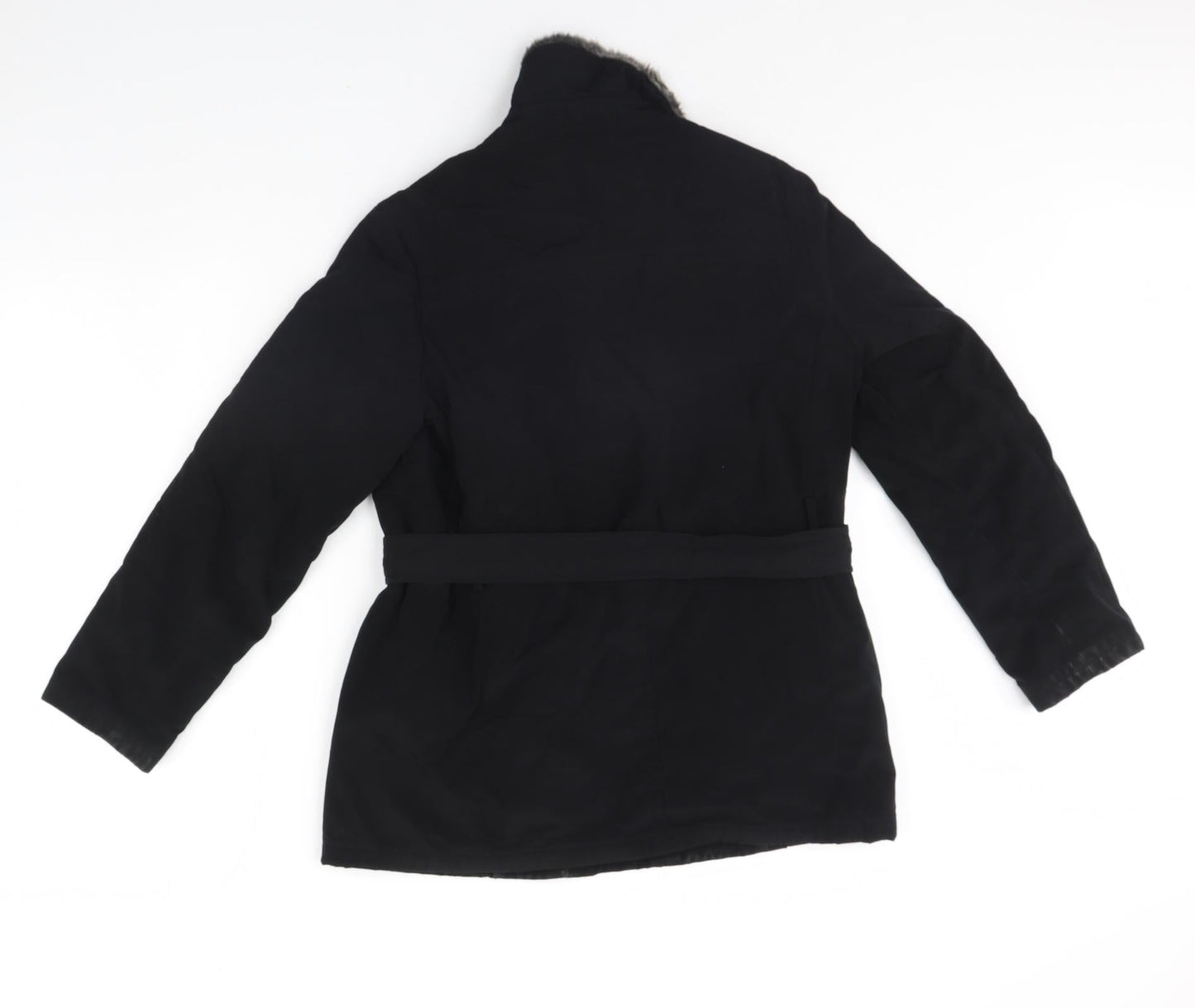 NEXT Womens Black   Rain Coat Coat Size 8