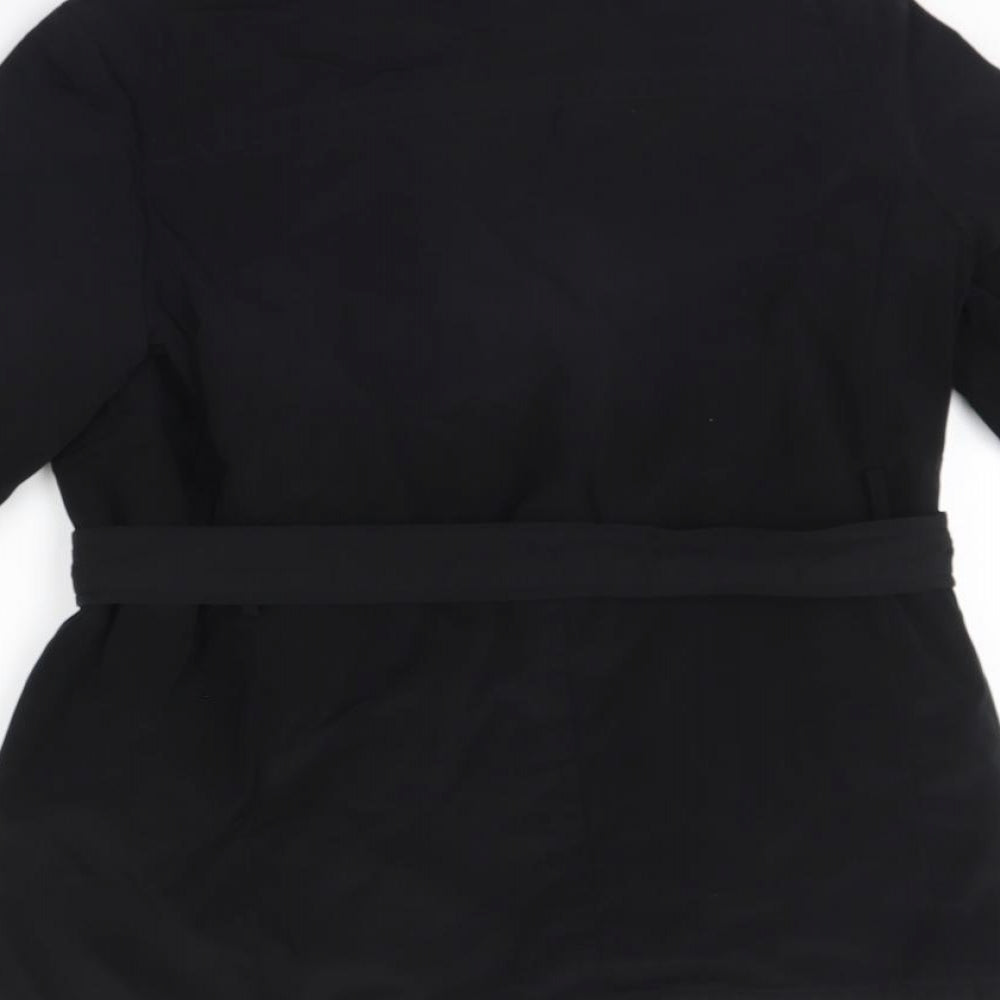 NEXT Womens Black   Rain Coat Coat Size 8