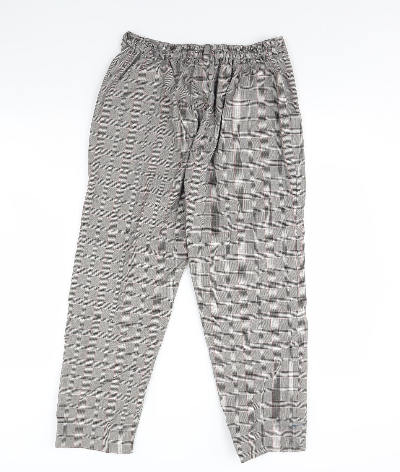 Preworn Womens Beige Check  Trousers  Size 30 in L28 in