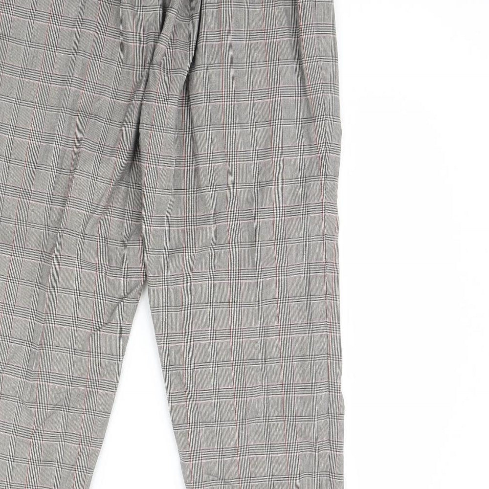 Preworn Womens Beige Check  Trousers  Size 30 in L28 in
