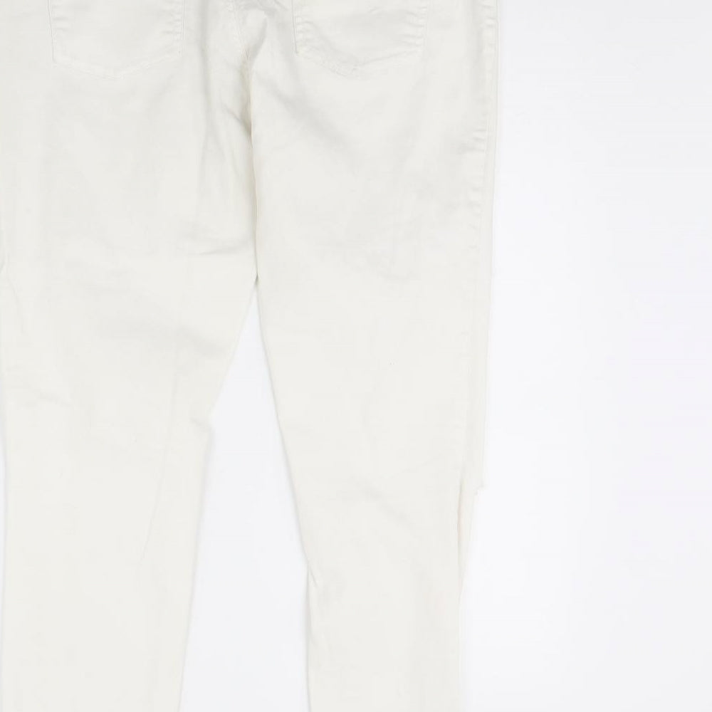 Preworn Womens Ivory  Denim Skinny Jeans Size 36 in L30 in
