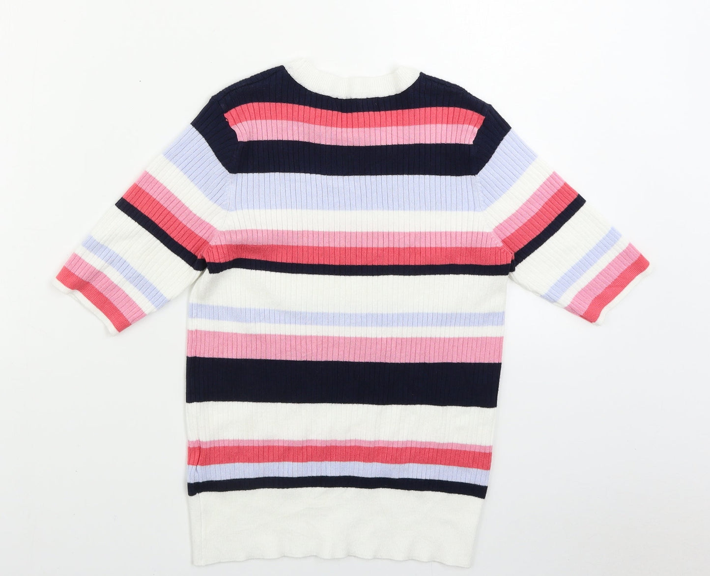 Marks and Spencer Womens Multicoloured Striped Knit Pullover Jumper Size 12  - striped