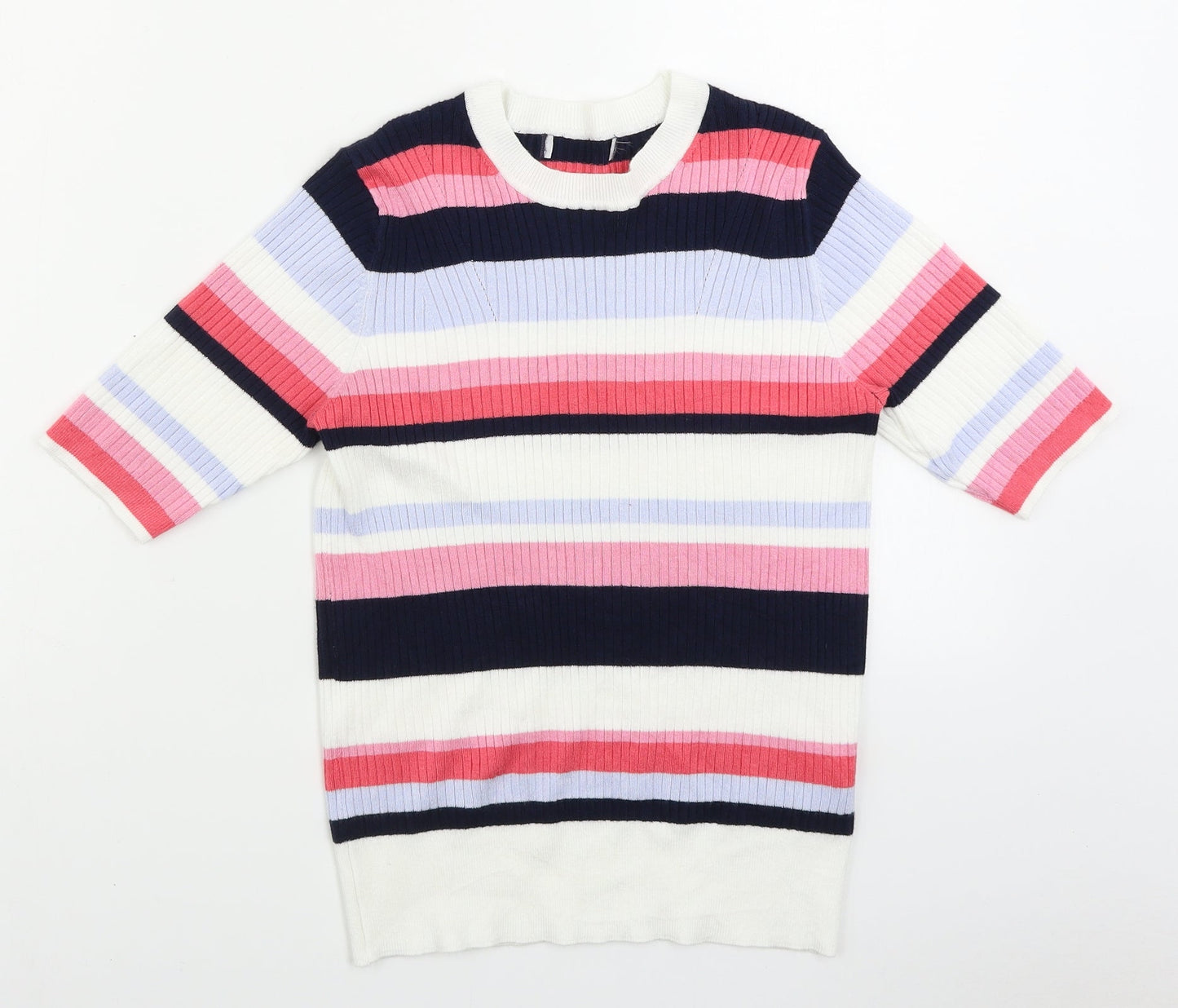 Marks and Spencer Womens Multicoloured Striped Knit Pullover Jumper Size 12  - striped
