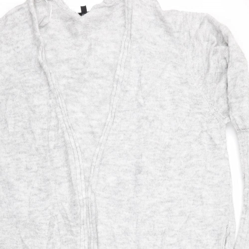Topshop Womens Grey   Cardigan Jumper Size 14  - Topshop Longline Cardigan Blouse sleeve