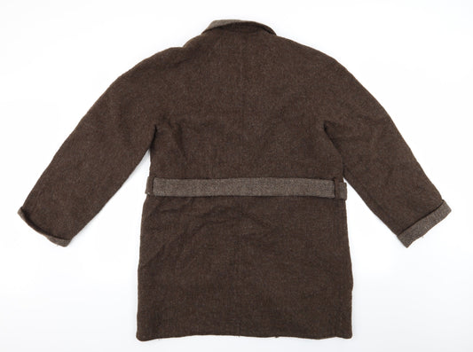 Preworn Womens Brown Herringbone  Jacket Coat   - Reversable Coat