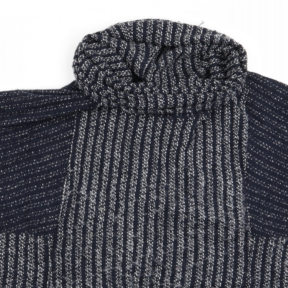 Stock Shop Womens Blue Striped  Pullover Jumper Size S  - Stock Shop Cowl Sweater