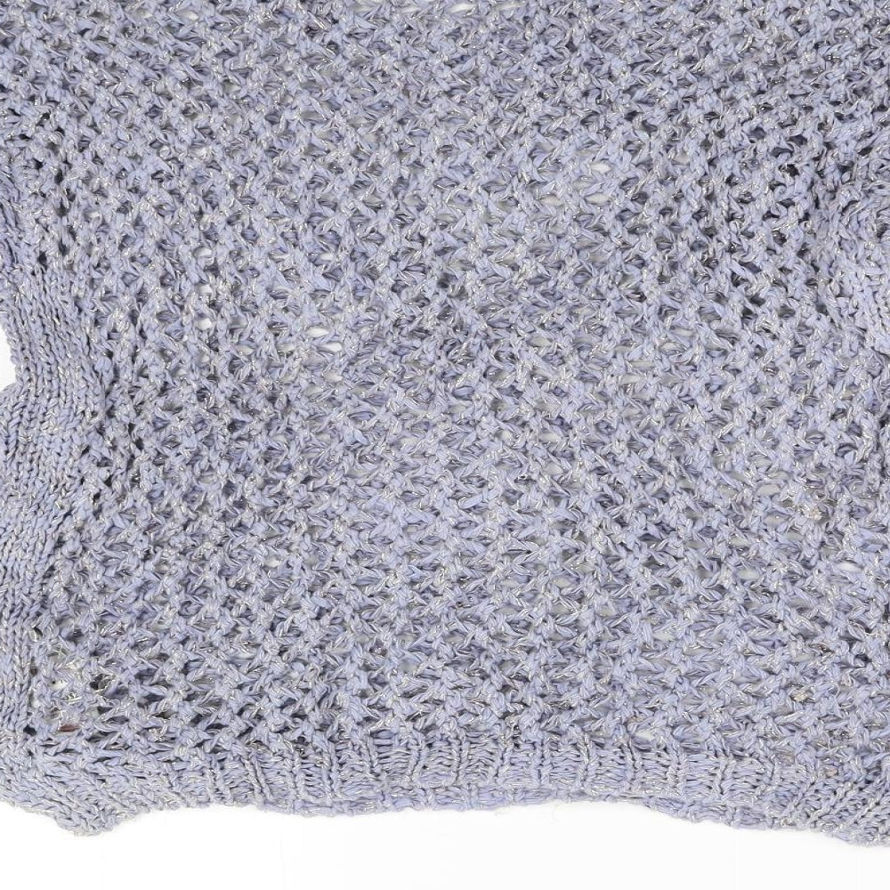 M&S Womens Blue  Knit Pullover Jumper Size 10
