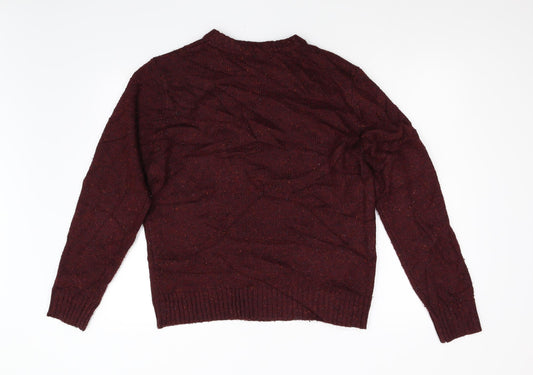 George Mens Red  Knit Pullover Jumper Size S