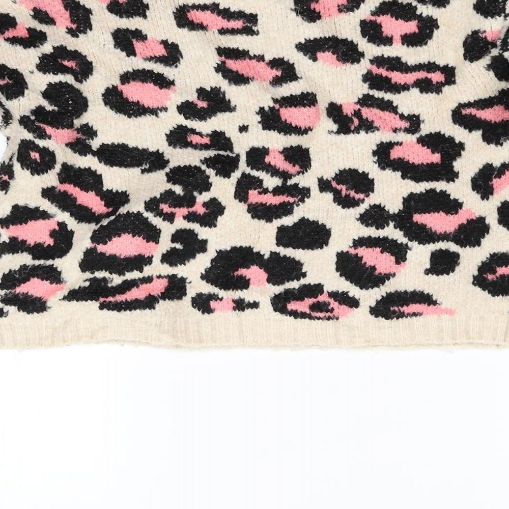 Matalan Girls Multicoloured Animal Print  Pullover Jumper Size 13 Years