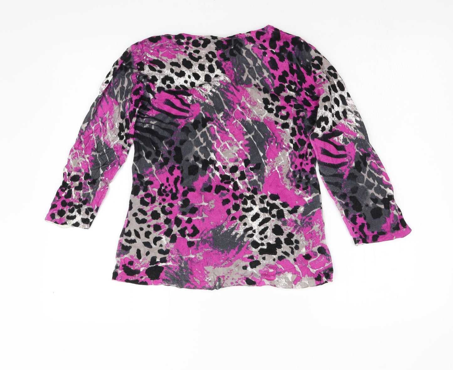 Sky designs Womens Pink Animal Print  Pullover Jumper Size S