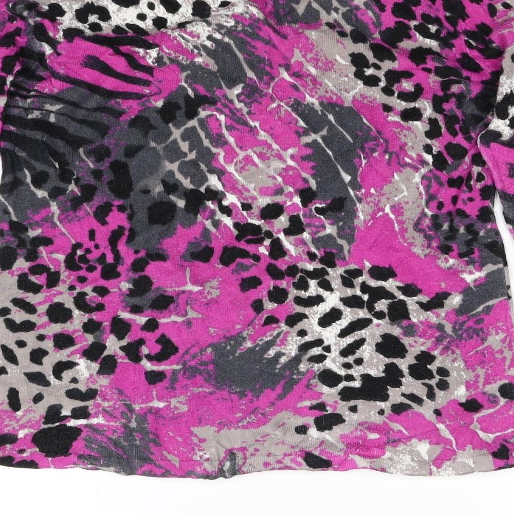 Sky designs Womens Pink Animal Print  Pullover Jumper Size S