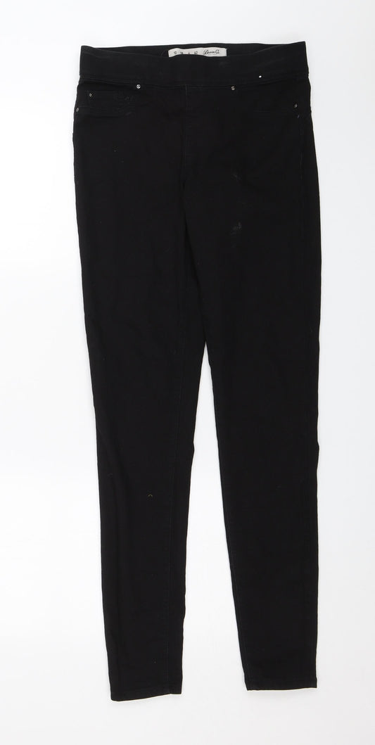 Denim Co. Womens Black   Jegging Jeans Size 10 L30 in