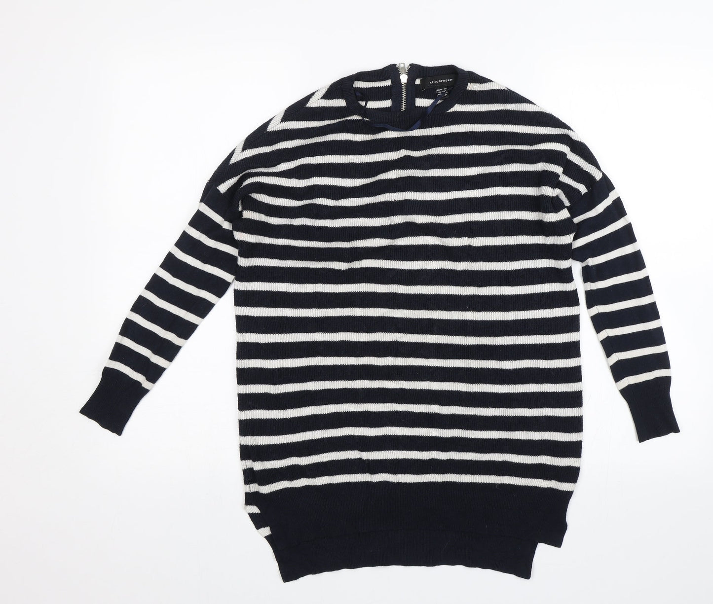 Atmosphere Womens Blue Striped  Pullover Jumper Size 6
