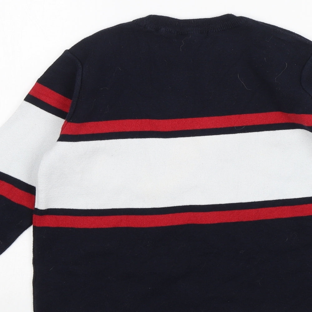 Primark Girls Blue Striped  Pullover Jumper Size 9-10 Years