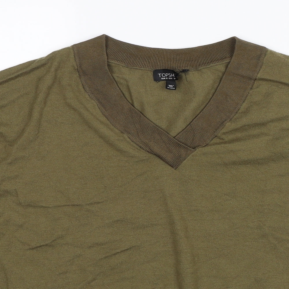 Topshop Womens Green   Pullover Jumper Size 10
