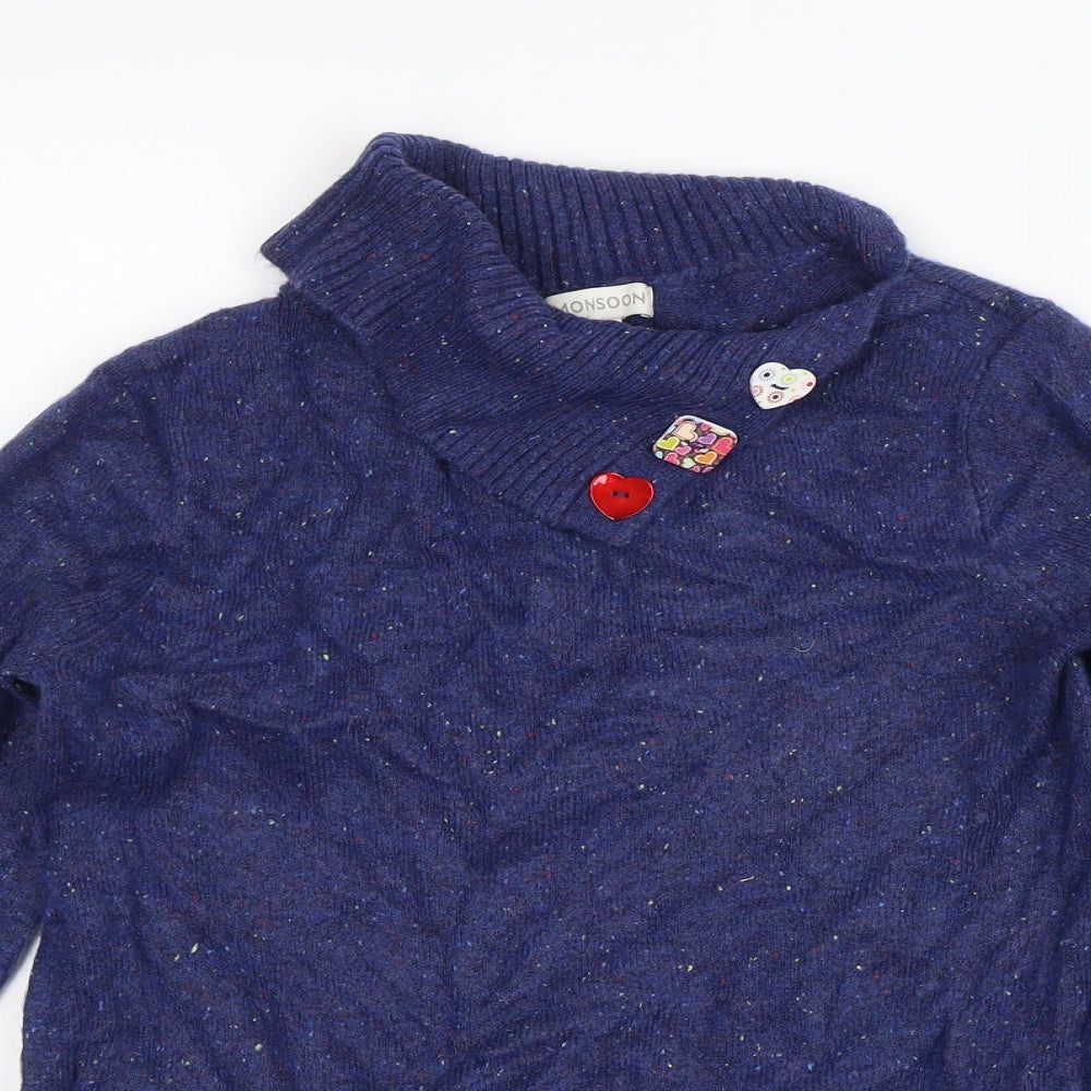 Monsoon Womens Blue   Pullover Jumper Size S