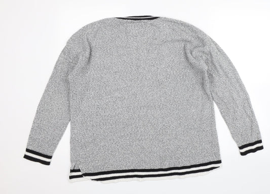 Archy & Co. Womens Grey   Pullover Jumper Size L