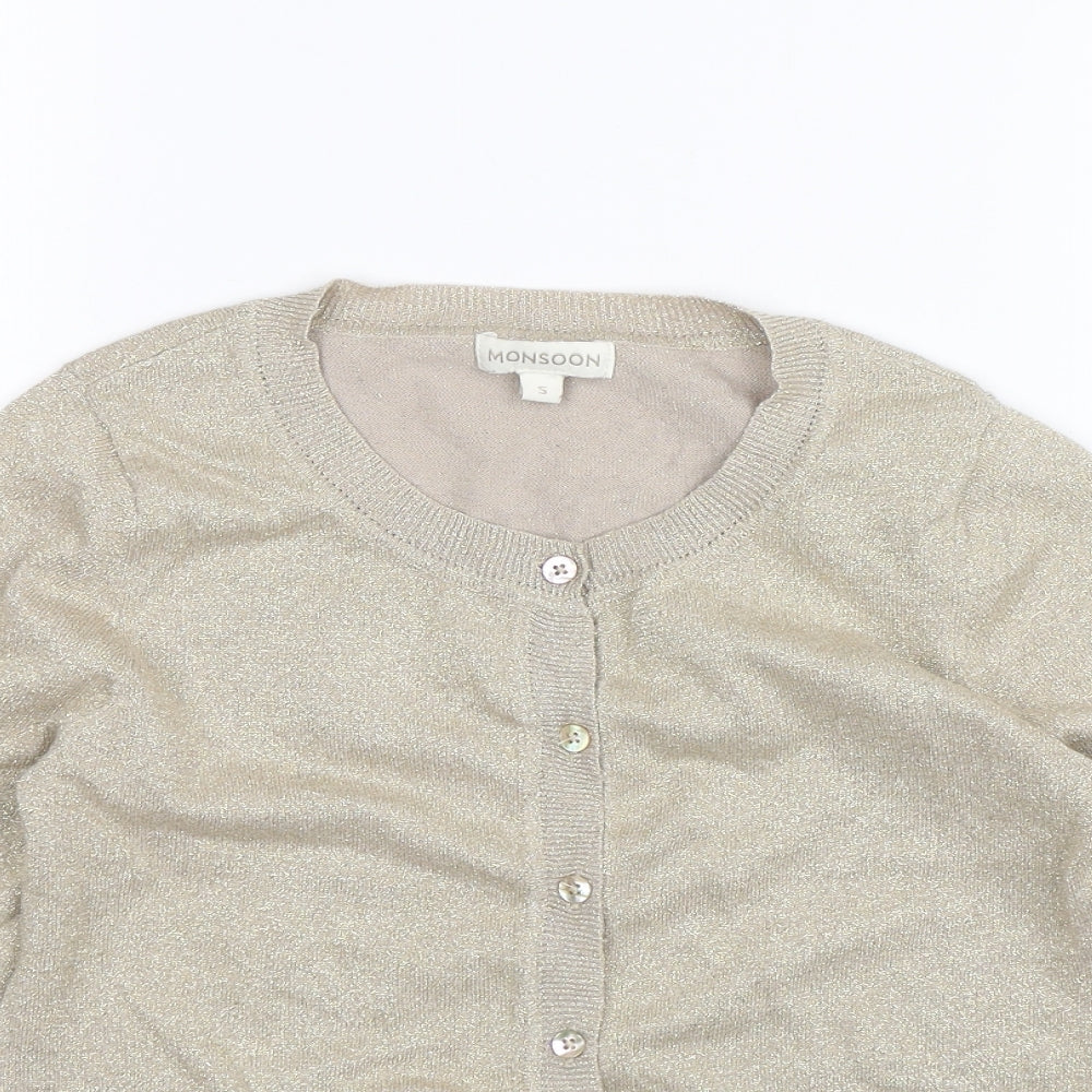 Monsoon Womens Beige   Cape Jumper Size S