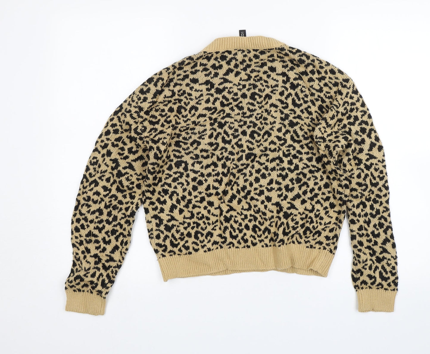 Divided Womens Beige Animal Print  Pullover Jumper Size S