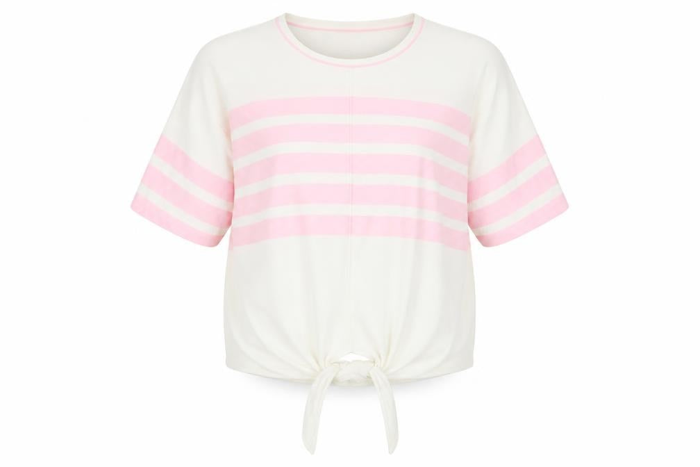 M&S Womens White Striped  Pullover Jumper Size S