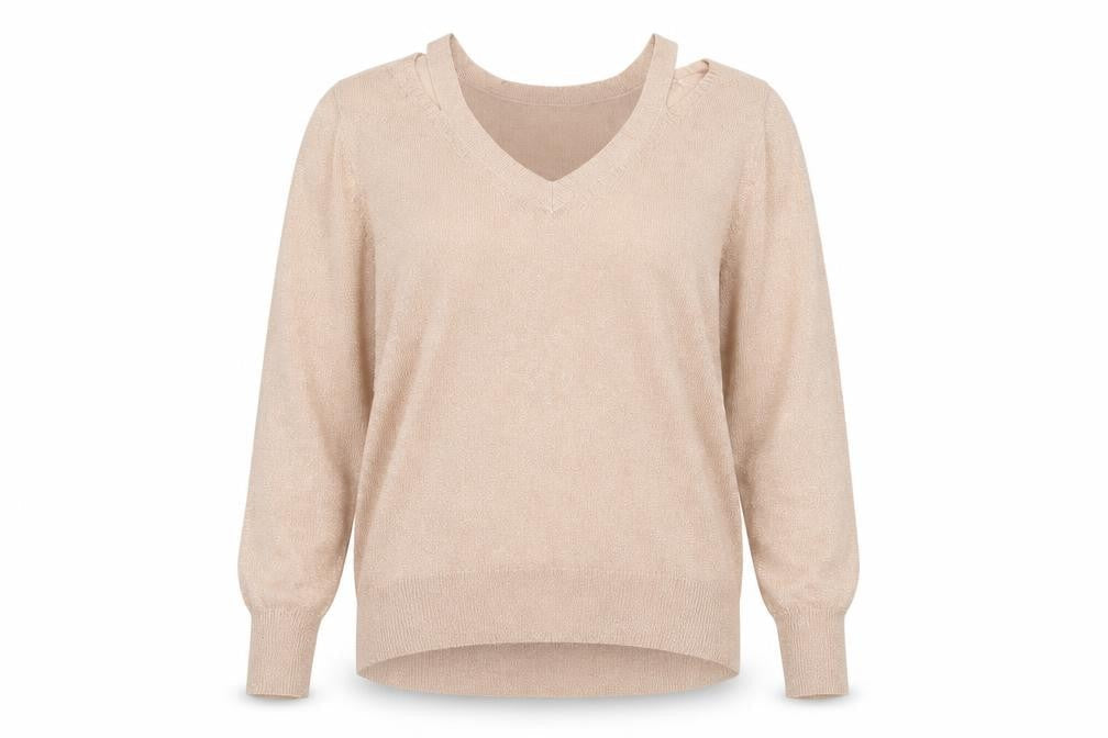 Front view of Papaya women’s pink jumper, size S