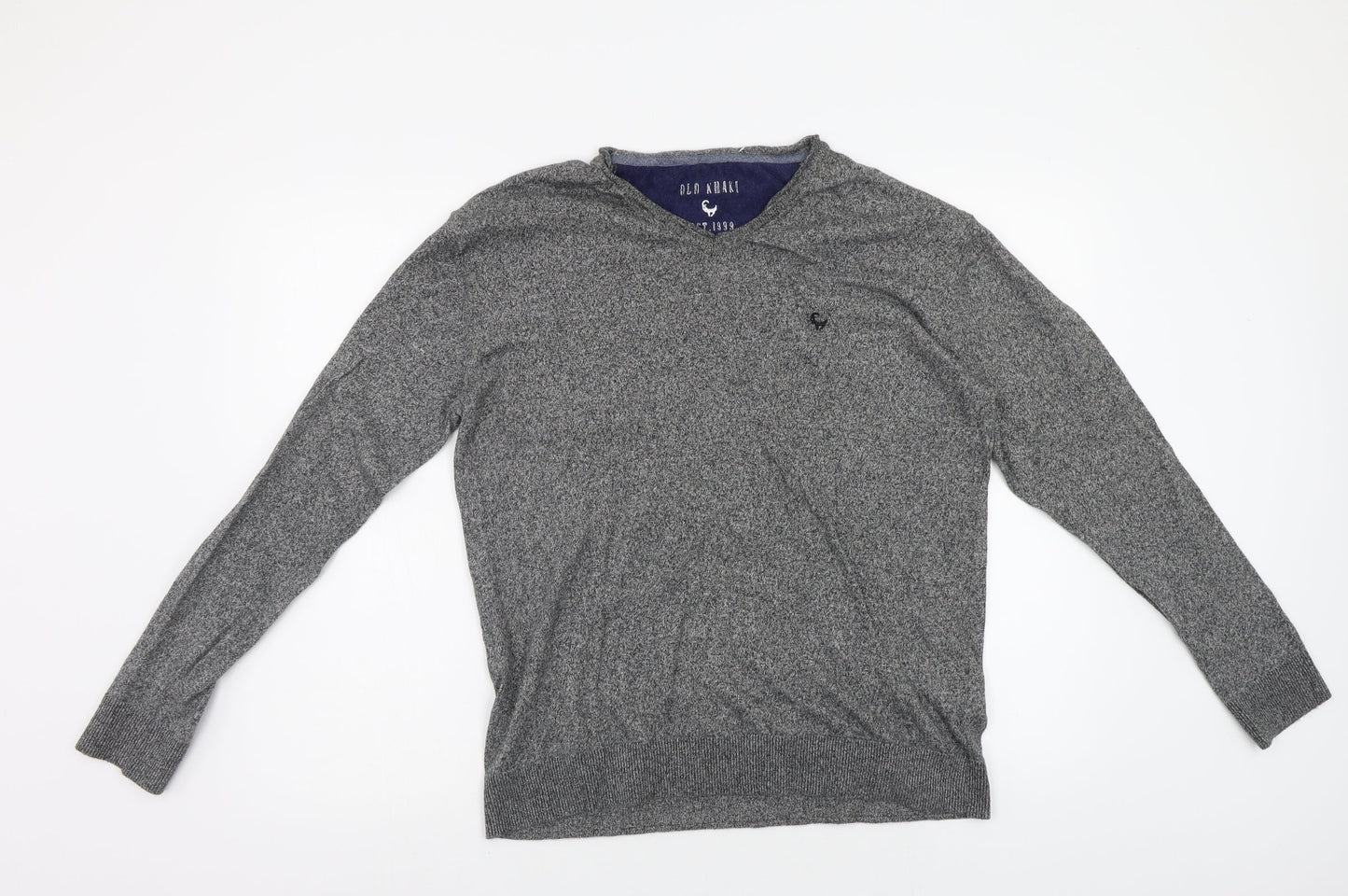 Old khaaaaki Mens Grey   Pullover Jumper Size L