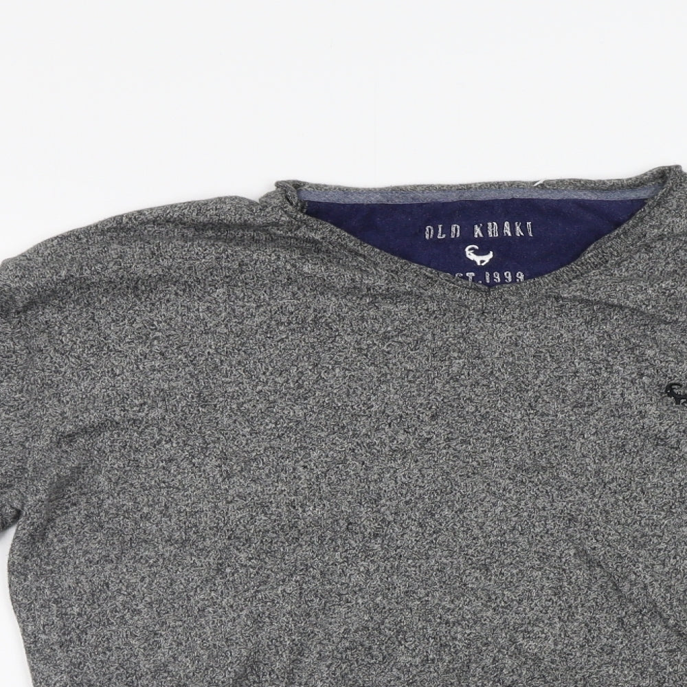 Old khaaaaki Mens Grey   Pullover Jumper Size L
