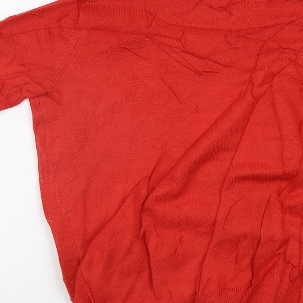 NEXT Womens Red   Pullover Jumper Size 8  - Santa