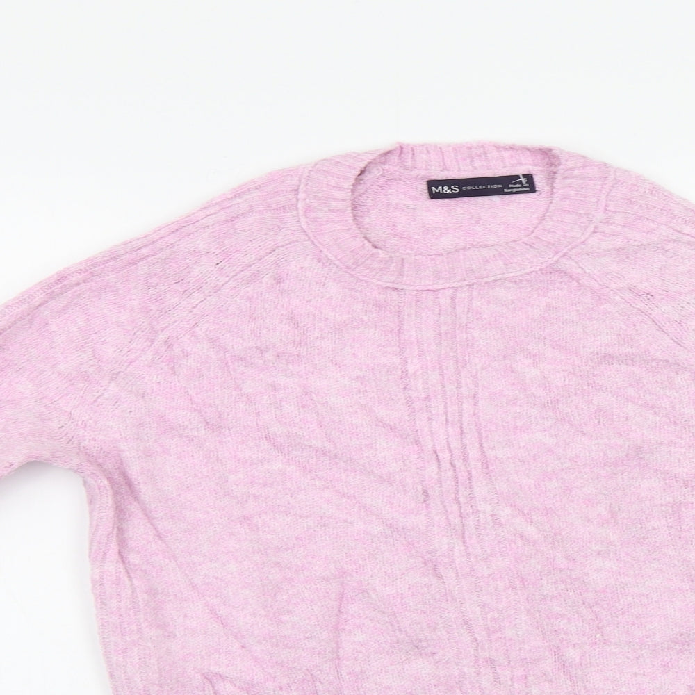 M&S Womens Pink   Pullover Jumper Size S