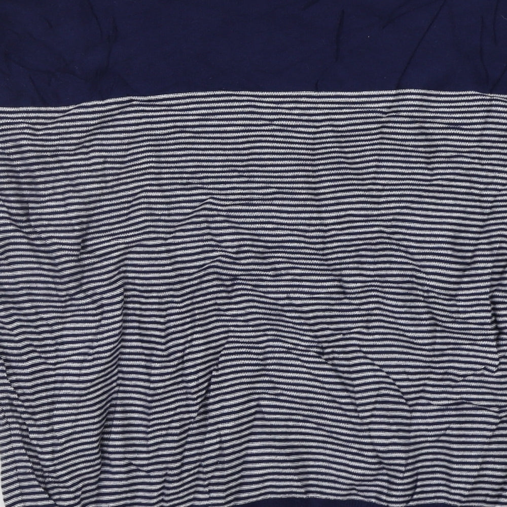 F&F Mens Blue Striped  Pullover Jumper Size XL