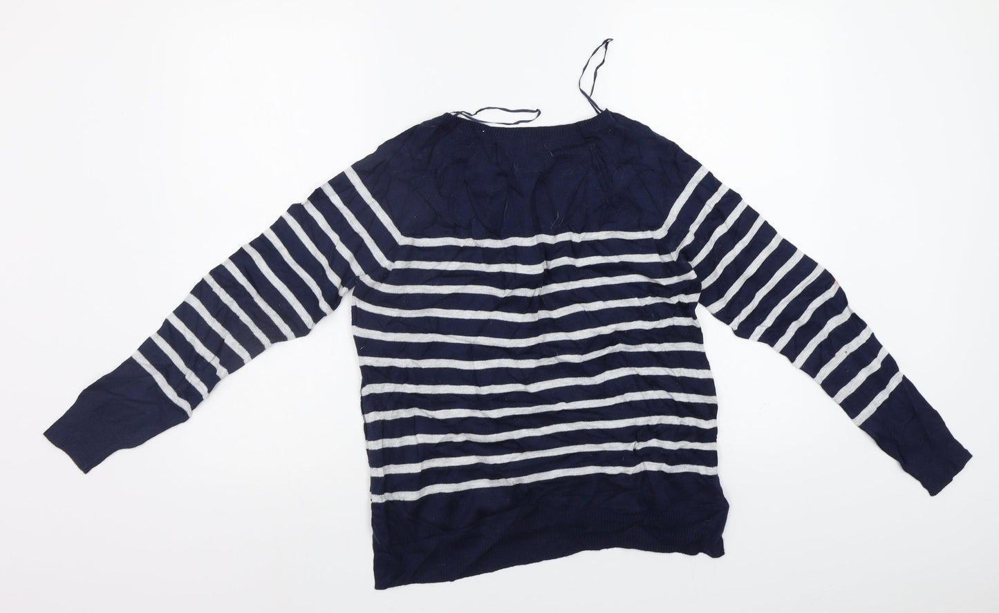 M&S Womens Blue Striped  Pullover Jumper Size S