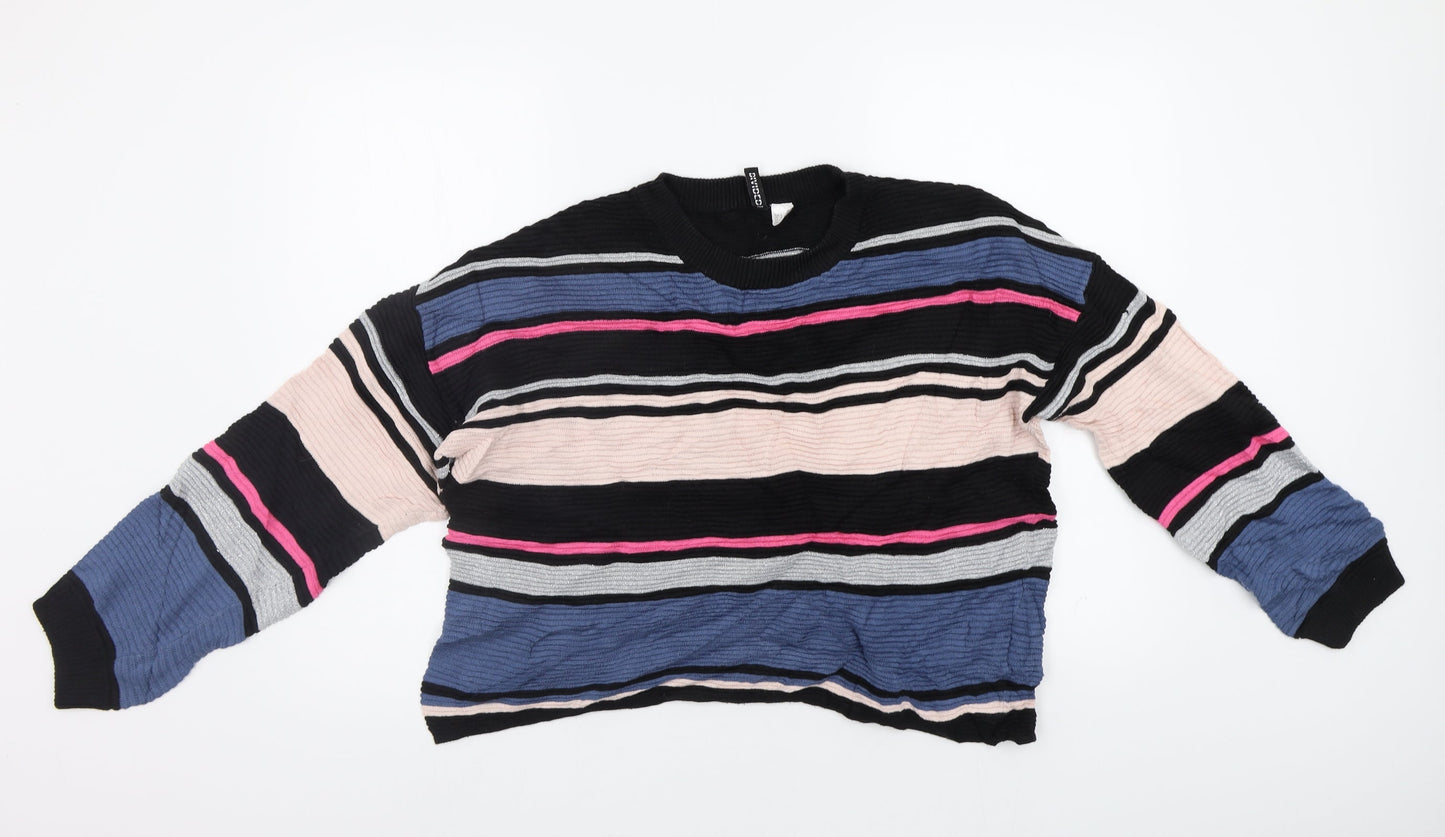 H&M Womens Multicoloured Striped  Pullover Jumper Size S