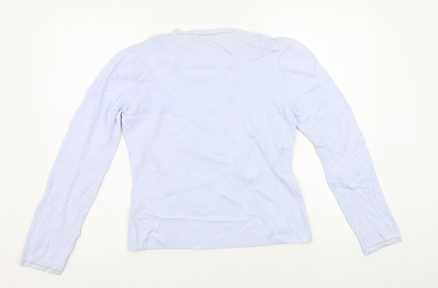 Debbie Morgan Womens Blue   Pullover Jumper Size M  - Beaded