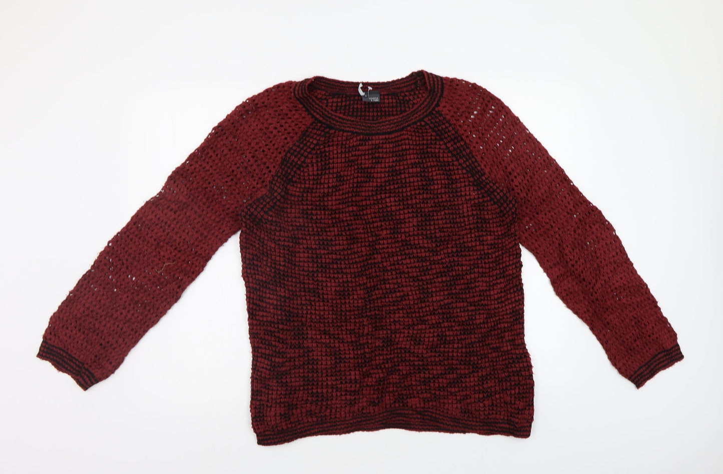 Sparkle & Fade Womens Red   Pullover Jumper Size L