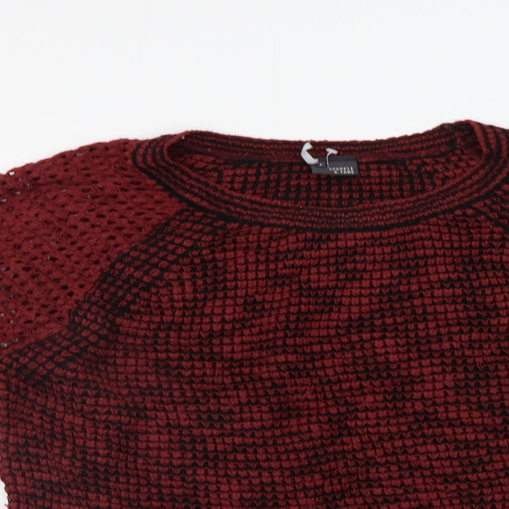 Sparkle & Fade Womens Red   Pullover Jumper Size L