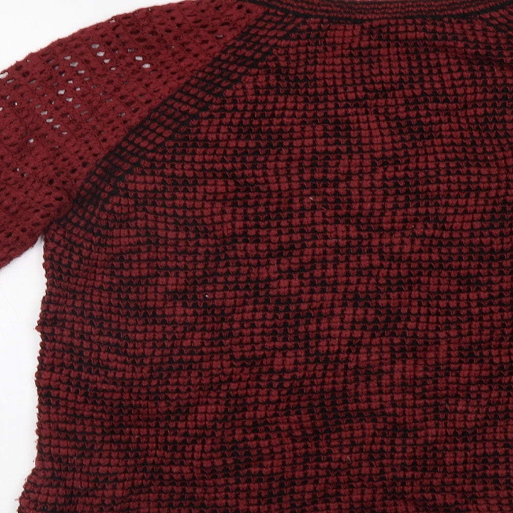 Sparkle & Fade Womens Red   Pullover Jumper Size L
