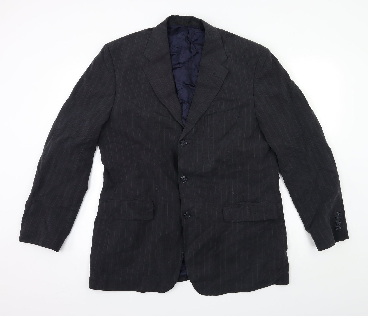 M&S Mens Grey Striped  Jacket Blazer