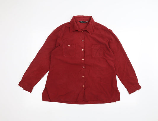 BHS Womens Red   Basic Button-Up Size 14