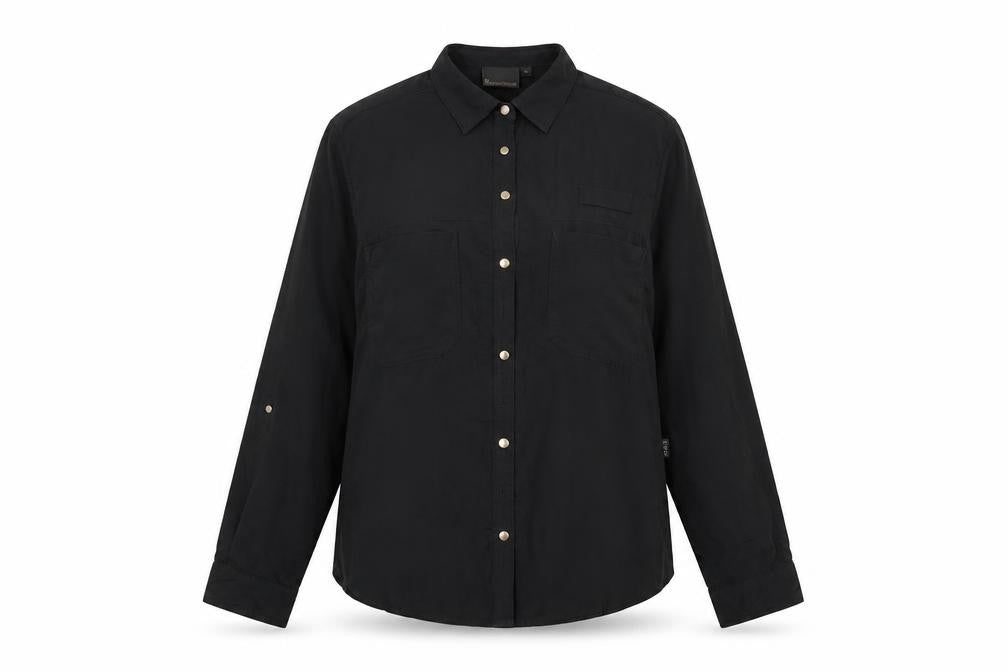 Incorporatewear Womens Black   Basic Button-Up Size 10
