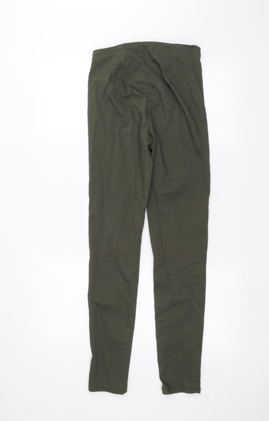 H&M Womens Green   Skinny Jeans Size 8 L28 in