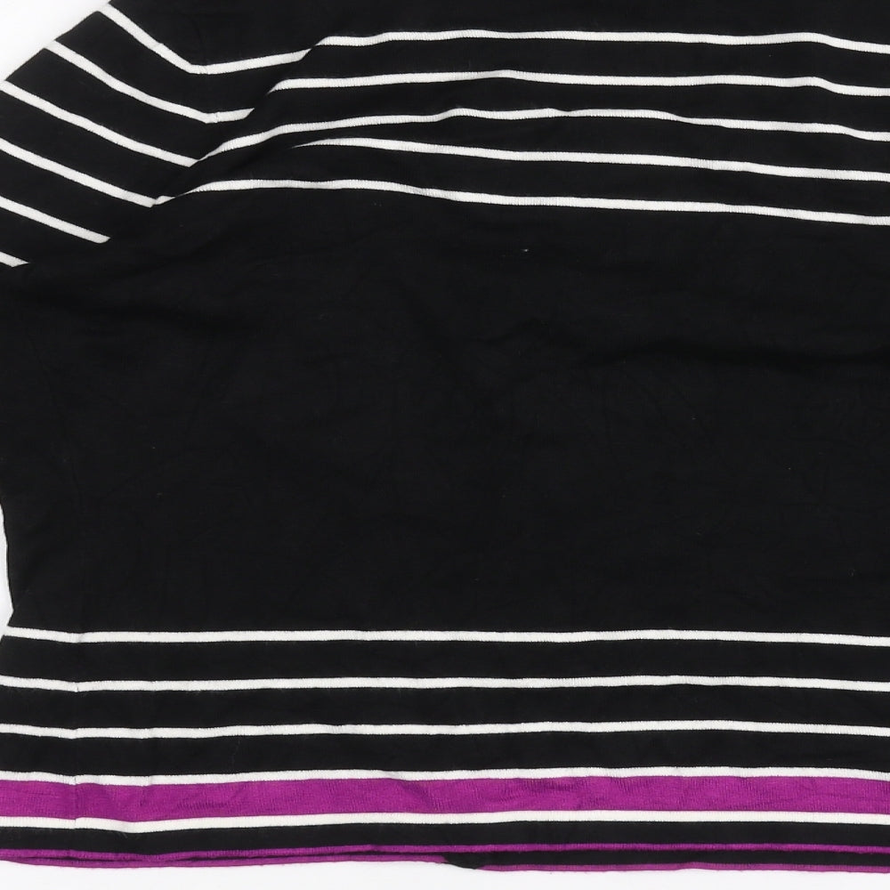 Precis Womens Black Striped  Cardigan Jumper Size M