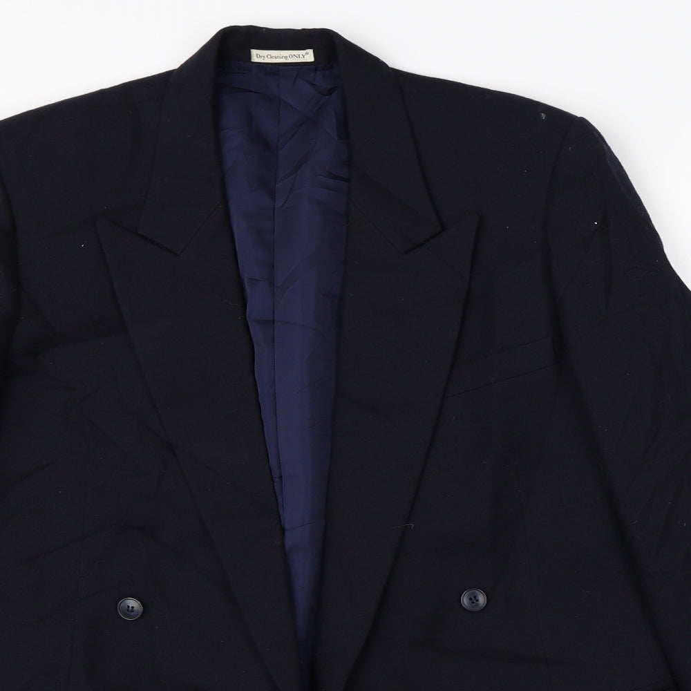 Bauman Mens Blue   Jacket Suit Jacket Size 40
