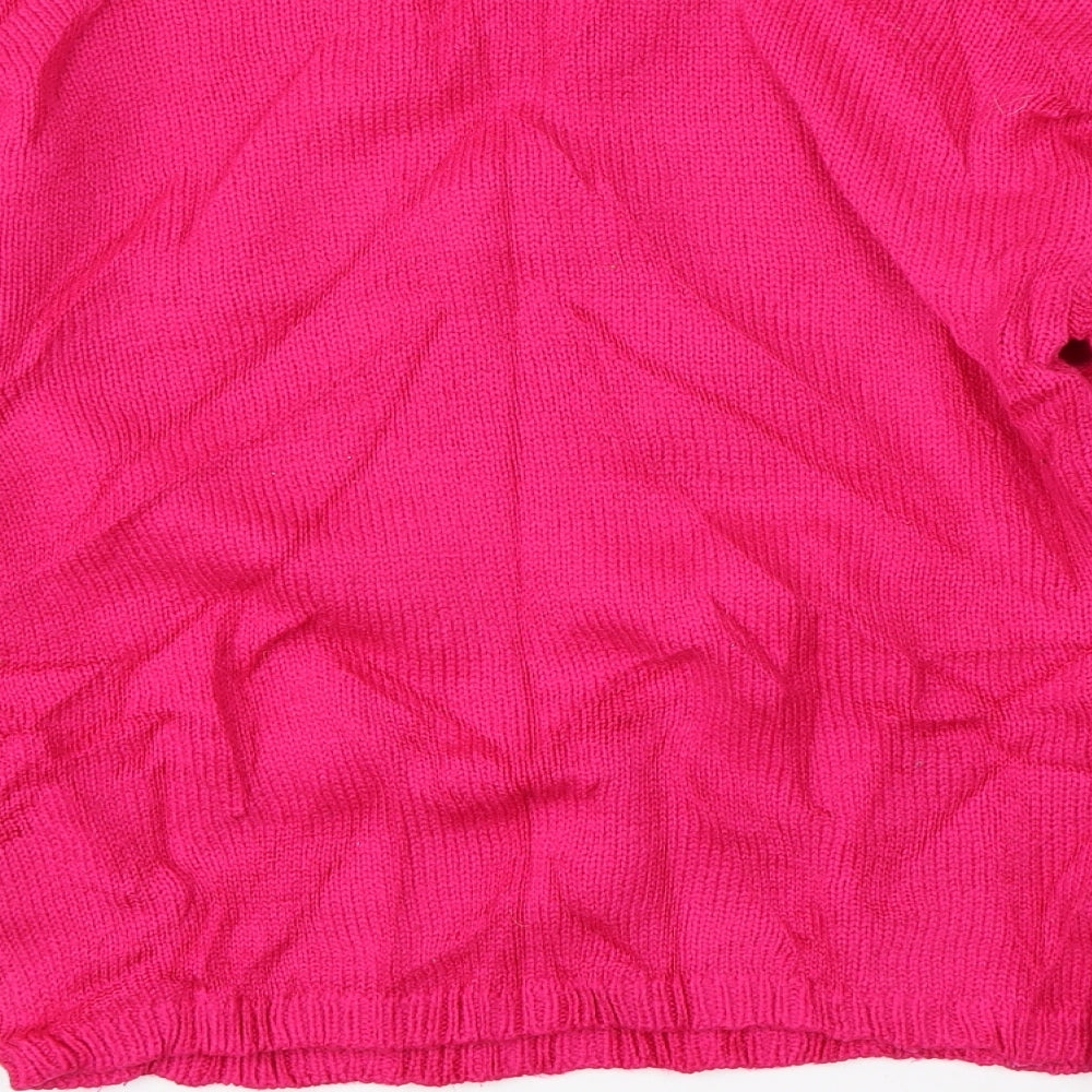 I Love Girls Wear Girls Pink  Knit Pullover Jumper Size 12 Years  - unicorn