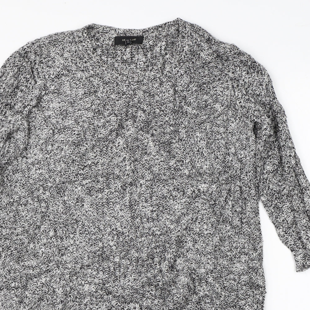 River Island Womens Grey  Knit Pullover Jumper Size 6