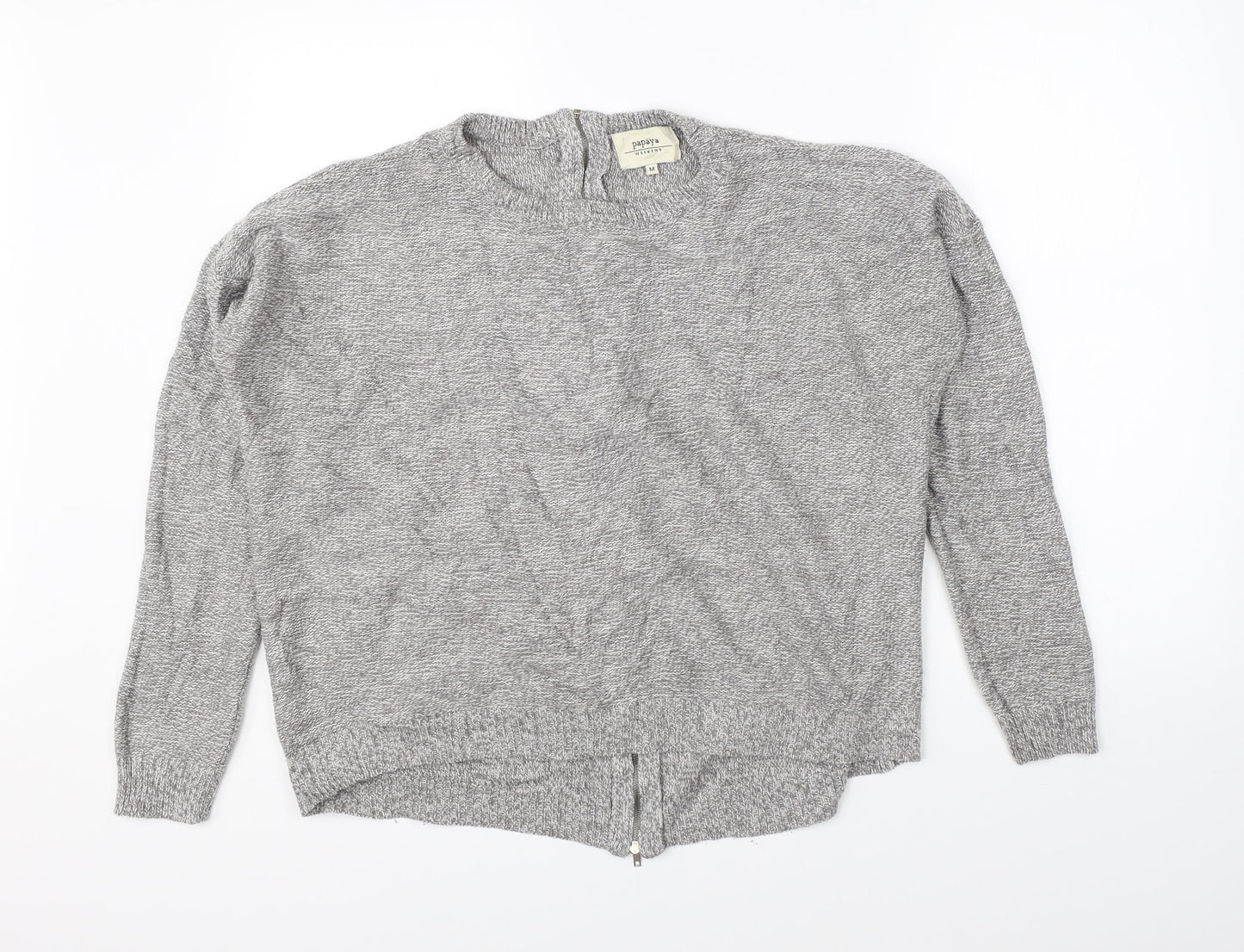 Papaya Womens Grey   Full Zip Jumper Size M