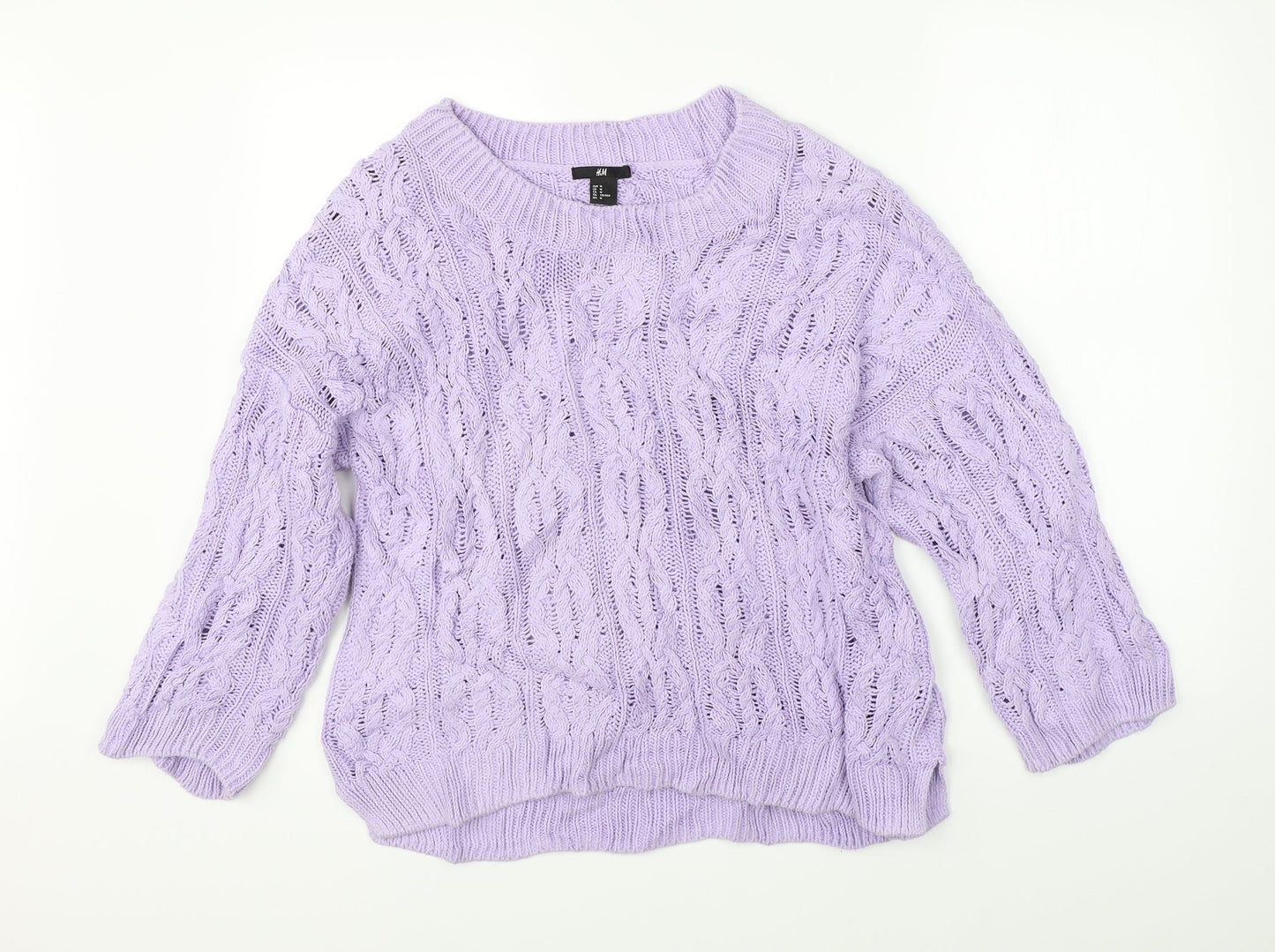 H&M Womens Pink  Knit Pullover Jumper Size M