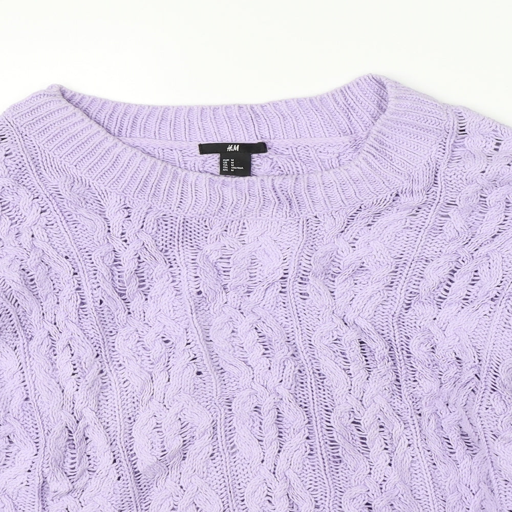 H&M Womens Pink  Knit Pullover Jumper Size M